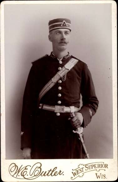 Cabinet Photo Freemason, member of a Masonic lodge in uniform