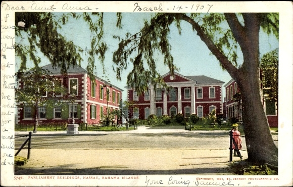Postcard Nassau Bahamas, Houses of Parliament