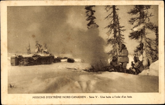 Postcard Missions of the Canadian Far North, A stop at the edge of the forest