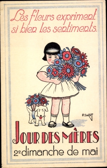 Artist CPA Jour de Meres 2 dimanche de mai