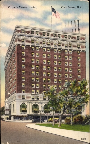 Postcard Charleston South Carolina USA, Francis Marion Hotel