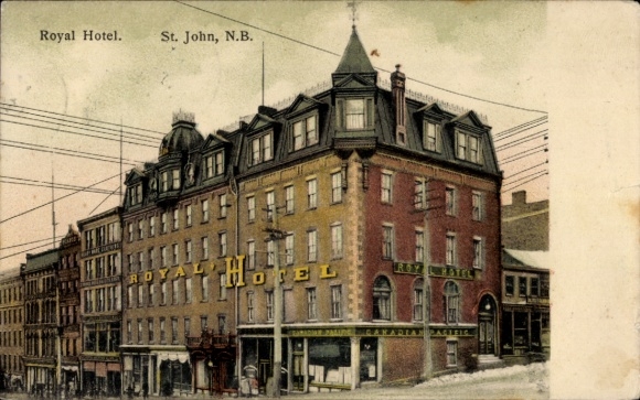 Postcard St John New Brunswick Canada, Royal Hotel