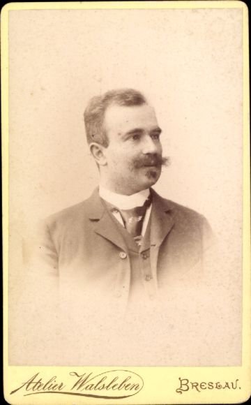 CdV Wroclaw Breslau Silesia, man portrait