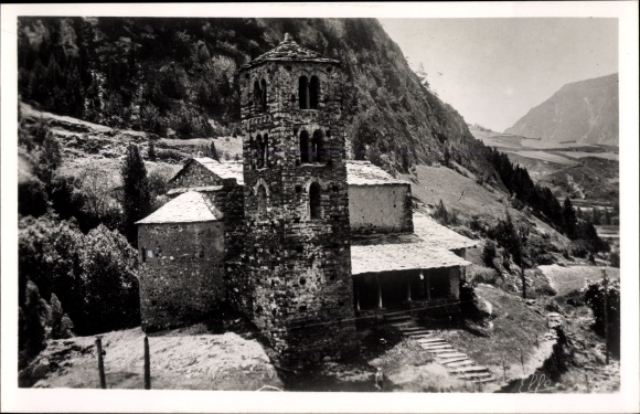 Postcard Canillo Andorra, Sant Joan de Caselles, Katholische Kirche