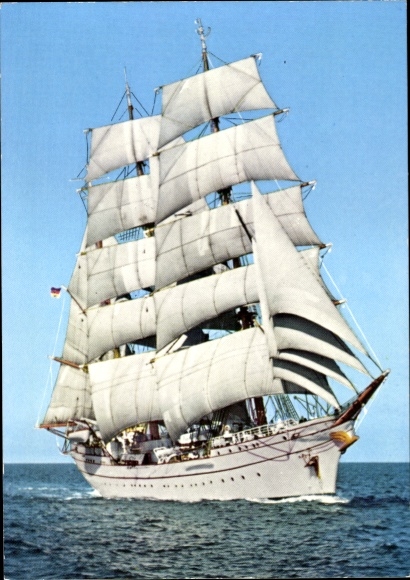 Postcard Sailing Training Ship Gorch Fock, German Navy