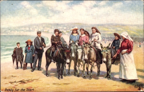 Artist Postcard Tuck & Sons, Oilette 9466, Donkey Race