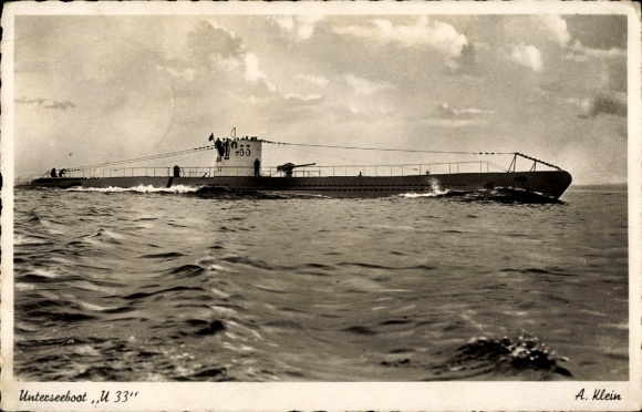 German submarine, U33, Kriegsmarine, submarine