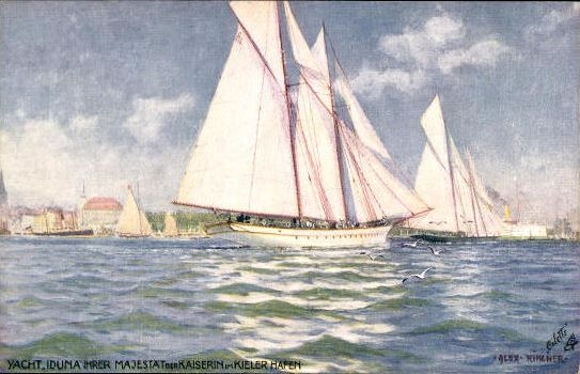 6 artists' PCs in an envelope: Kiel Week by Alex Kircher, Oilette series