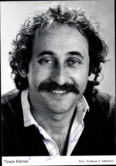 Autographed card of actor Towje Kleiner, portrait, autograph