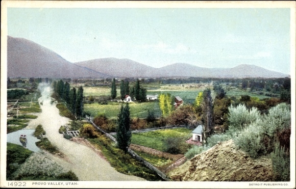 Postcard Utah United States, Provo Valley