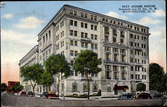 Postcard Washington DC USA, Hay Adams House, Sixteenth and H. Sts., NW