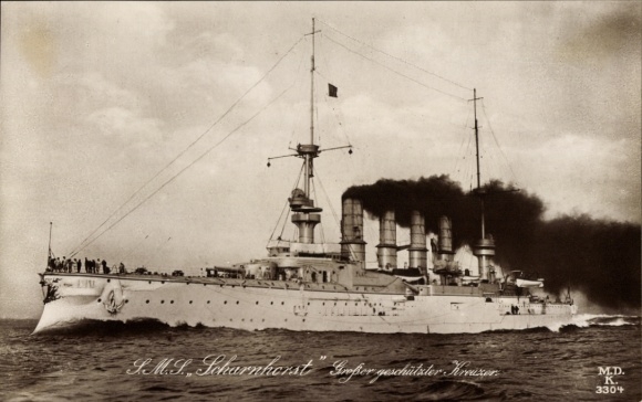 German warship SMS Scharnhorst, large protected cruiser, Imperial Navy