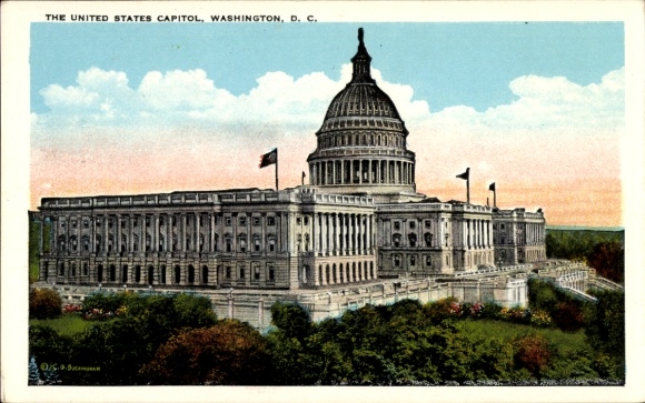Postcard Washington DC USA, US Capitol