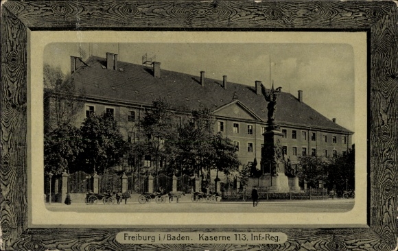 Passepartout stamp, Freiburg im Breisgau, Barracks of the 113th Infantry Regiment