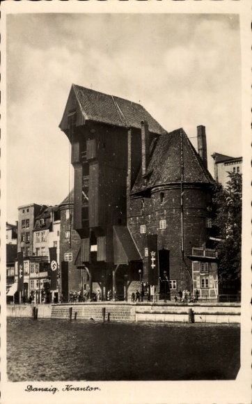 Postcard Gdańsk Danzig, Krantor