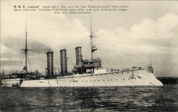 German warship, SMS Leipzig, light protected cruiser, Imperial Navy