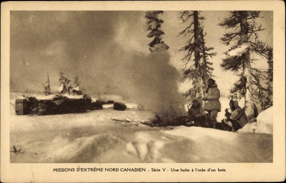 Postcard Missions of the Canadian Far North, A stop at the edge of the forest