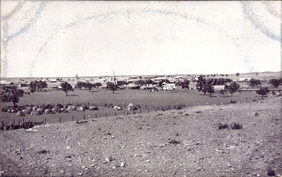 Postcard Keetmanshoop Namibia German Southwest Africa, Panorama, Native Village