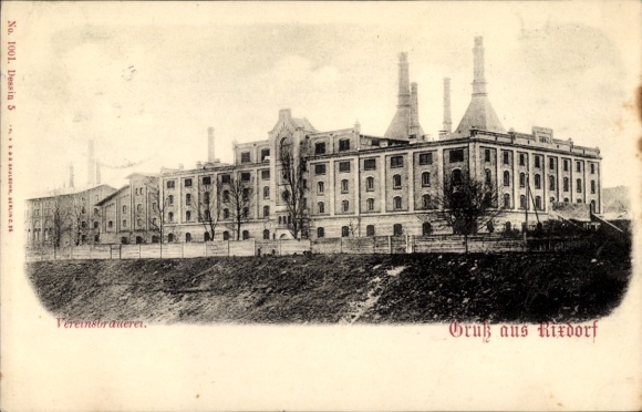 Postcard Berlin Neukölln Rixdorf, Vereinsbrauerei
