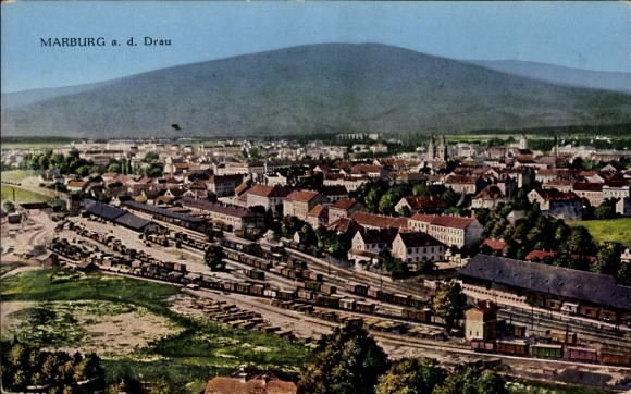 Postcard Maribor Marburg an der Drau Slovenia, general view