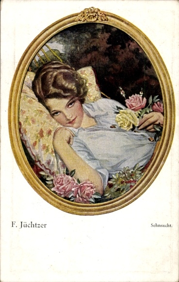Artist Postcard Jüchtzer, F., Longing