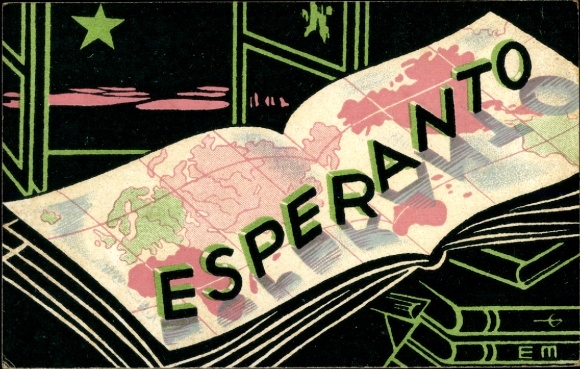Maps Postcard Esperanto, Atlas, Union Esperantiste de France, Paris X