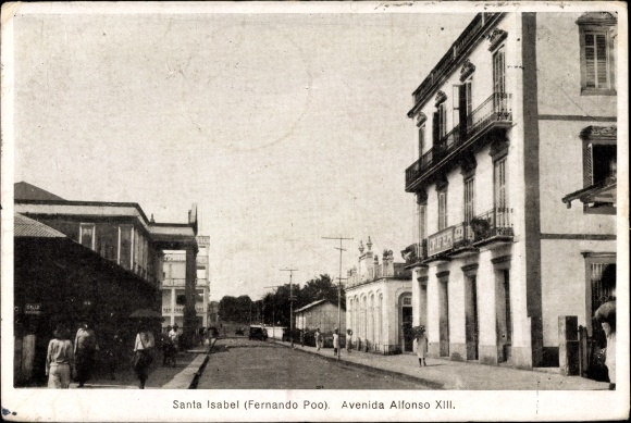 Malabo Santa Isabel de Fernando Poo Equatorial Guinea, Avenida Alfonso XIII