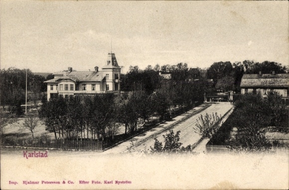 Postcard Karlstad Sweden, local section