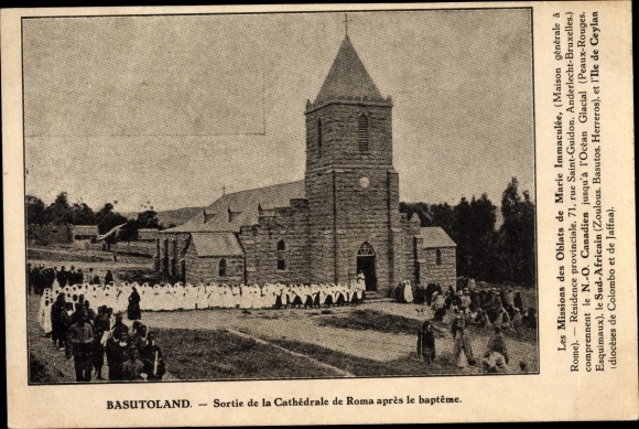 Postcard Basutoland Lesotho, Cathedrale
