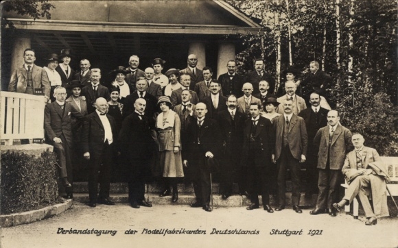 Photo Postcard Stuttgart in Württemberg, Association meeting of model manufacturers in Germany, 1921