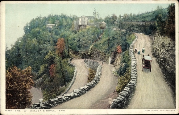 Postcard Tennessee USA, The W, Waldens Ridge