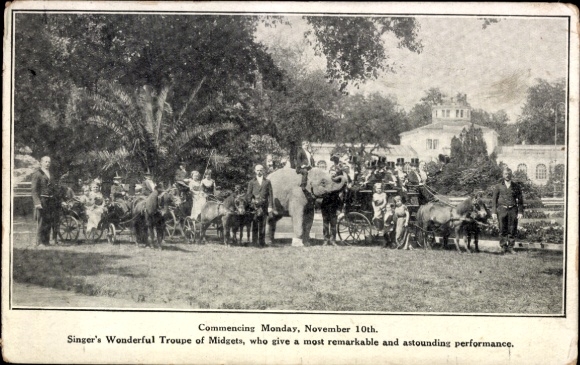 PC Singer's Wonderful Troupe of Midgets, Commencing Monday, November 10th