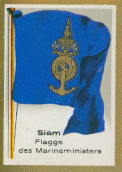 Collector's picture Ulmenried flag pictures No. 236, Siam, flag of the Navy Minister