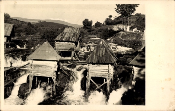 Photo Postcard Jajce Bosnia Herzegovina, mills