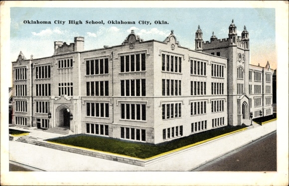 Postcard Oklahoma City Oklahoma USA, High School