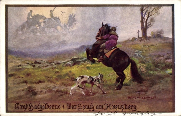 Artist Postcard Ilsenheim, J., Graf Hackelbornd, Spuck am Kreuzberg