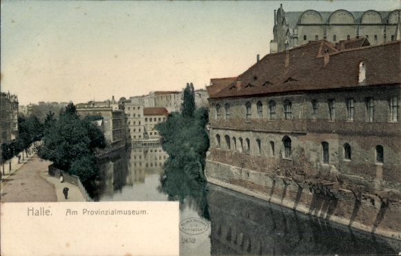 AK Halle an der Saale, Am Provinzialmuseum