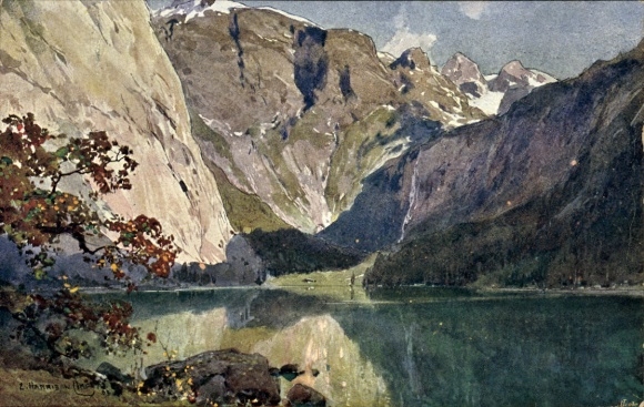 Artist Postcard Compton, Edward Harrison, Lake Constance, Mountains