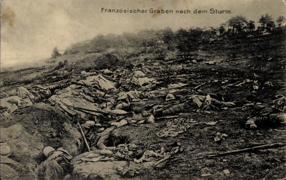 French Trench after the storm, WWI