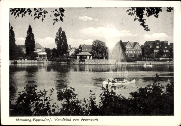 Hamburg North Eppendorf, panoramic view from Haynpark