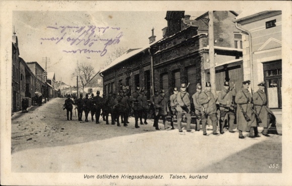 Postcard Talsi Talsen Courland Latvia, Eastern Theater of War, Soldiers