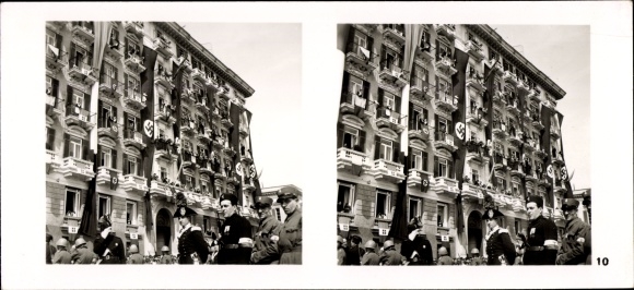 Stereo Photo Hitler Mussolini, Der Staatsbesuch des Führers in Italien ...