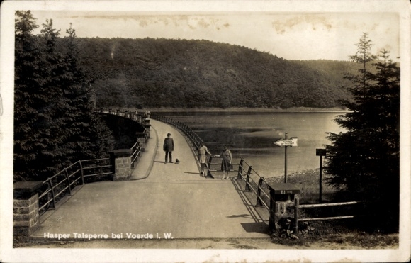 Postcard Voerde Ennepetal in the Ruhr area, Hasper Dam