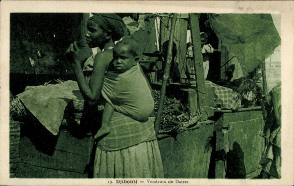 Postcard Djibouti Djibouti, date seller