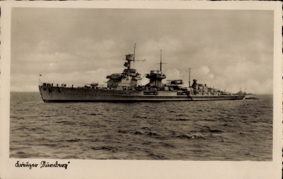 German warship, Nürnberg, cruiser, Kriegsmarine