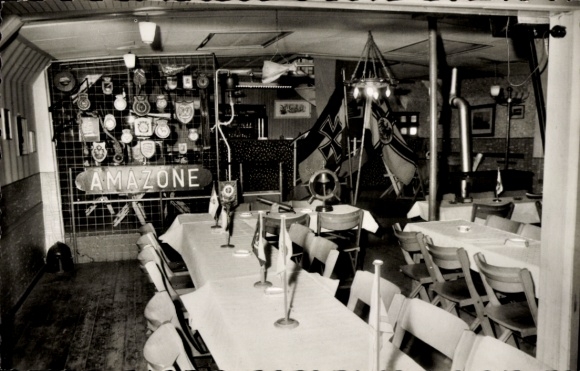 Postcard Bremen, Marine Youth Sea Sports School Amazone and Home of the Marine Comradeship Bremen 1890