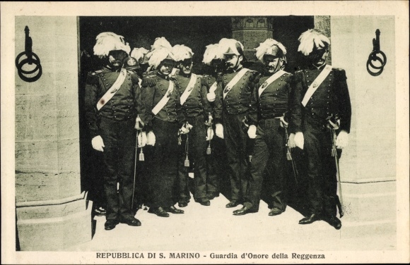 Postcard San Marino, Guardia d'Onore della Reggenza