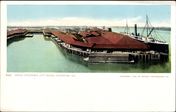PC Svannah Georgia USA, Docks of Ocean Steamship Co
