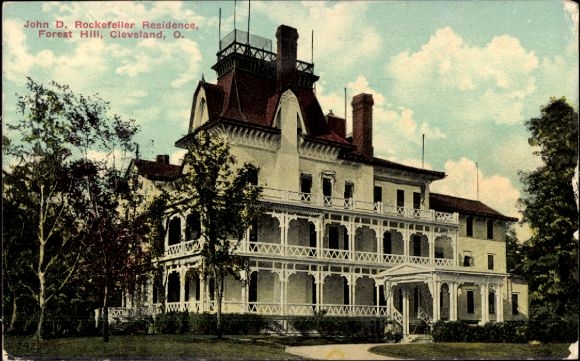 Postcard Forest Hill Cleveland Ohio USA, John D. Rockefeller Residence, Forest Hill, O.,