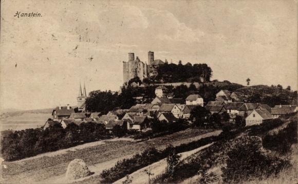 Postcard Rimbach Bornhagen in Thuringia, Berg and Burg Hanstein